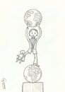Cartoon: Die Weltenwandlerin (small) by Thomas Novotny tagged frau,welt,baby,atlas,erdkugel,beruf,familie,business,dress,world,woman,work,arbeit,family,society,gesellschaft,wandel,wandeln