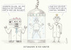 Cartoon: Zeitenwende in der Robotik (small) by Thomas Novotny tagged robotik,mensch,roboter,künstliche,intelligenz,ki,ethik,ethic,versuch,experiment,wissenschaft,science,robotics,zeitenwende,paradigma,paradigm,shift,götterdämmerung