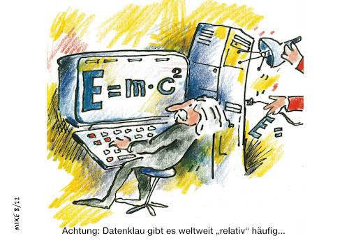 Cartoon: Datenklau (medium) by MIKE GRUNZKE tagged math2022