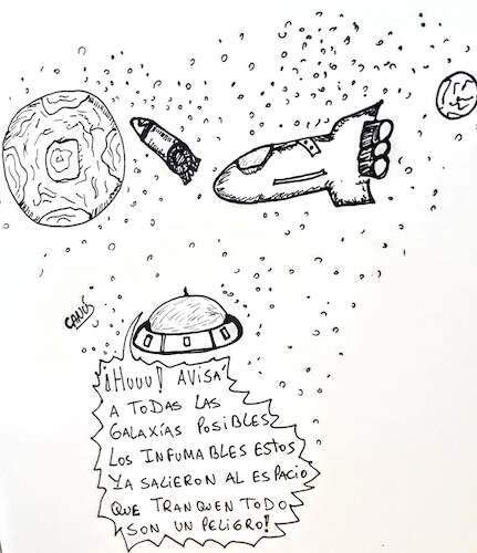Cartoon: Odisea del espacio (medium) by canu2022 tagged espacio,humor