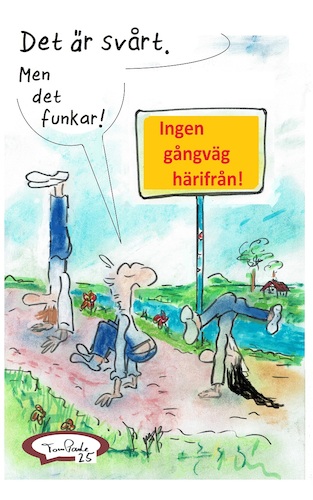 Cartoon: Handstaende (medium) by TomPauLeser tagged handstaende,gata,trottoar