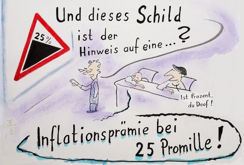 Inflationsprämie von TomPauL | Politik Cartoon | TOONPOOL