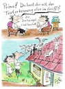 Cartoon: Texterkennung (small) by TomPauLeser tagged dachziegel,ziegel,dachpfanne,dach,dachdecker,dachdecken,glasierte,unglasierte,texterkennung,ziegen,hörner,humor,illustration,internet,karikatur,kinder,klima,klimawandel,tagescartoon