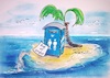 Cartoon: WC defekt (small) by TomPauLeser tagged insel,inselwitz,palme,dixiklo,wc,container,bedürfnis,gestrandet,pipi,fäkalien,toitoi,dixi,latrine,plumsklo