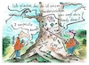 Cartoon: Zeichen dieser Zeit (small) by TomPauLeser tagged wanderweg,wanderzeichen,tracking,baum,hinweisschilder,zeichen,dieser,zeit