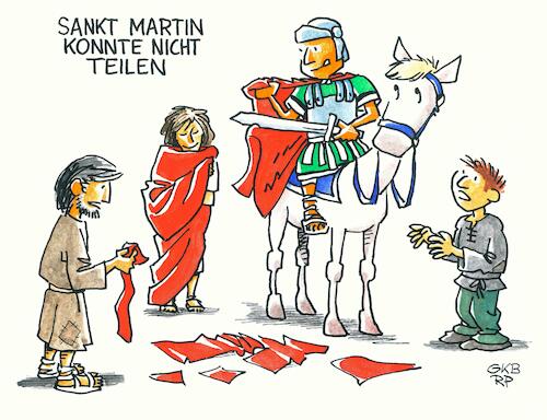 Cartoon: Sankt Martin konnte nicht teilen (medium) by Rudolph Perez tagged math2022