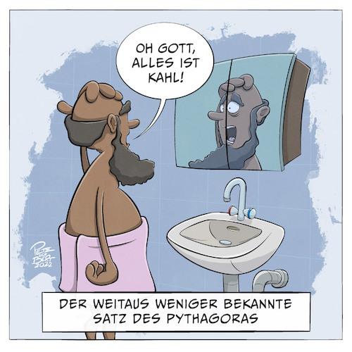 Cartoon: Alles ist kahl! (medium) by PetzDerBert tagged math2022