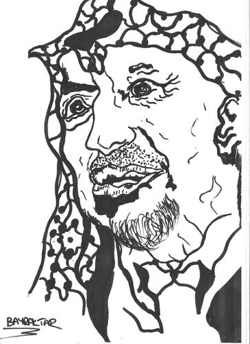 Cartoon: YASER ARAFAT (medium) by Seydi Ahmet BAYRAKTAR tagged yaser,arafat