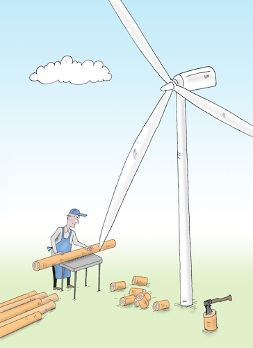 Cartoon: energy (medium) by Tarasenko  Valeri tagged firewood,wind,energy