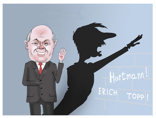 Cartoon: parody (medium) by Tarasenko  Valeri tagged scholz,elections,nazism,shadow