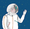 Cartoon: freshener (small) by Tarasenko  Valeri tagged spacesuit,freshener,christmas,tree,space