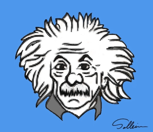 Cartoon: Albert Einstein (medium) by sally cartoonist tagged albert,einstein