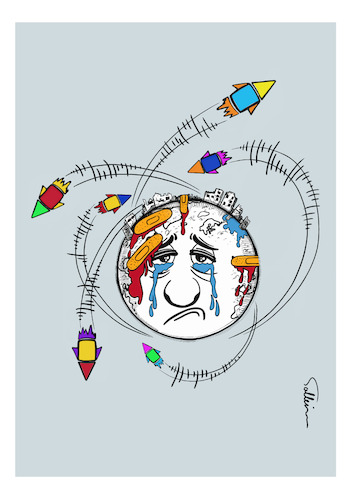 Cartoon: Destruction (medium) by sally cartoonist tagged war,conflict,destruction,missiles,explosions,victims,terrorism,violence,politics,national,international,magazines,newspapers,media,cartoons,caricature,war,conflict,destruction,missiles,explosions,victims,terrorism,violence,politics,national,international,magazines,newspapers,media,cartoons,caricature