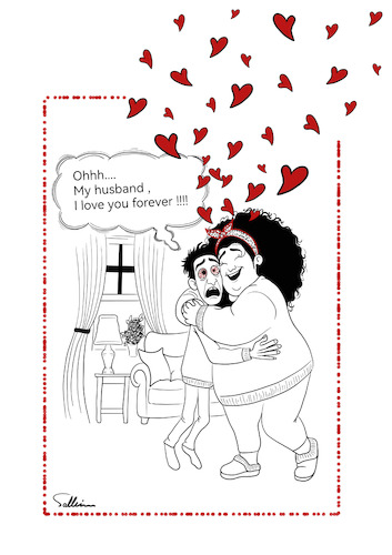 Cartoon: Love forever (medium) by sally cartoonist tagged love,wedding,family,marriage,relationship,friendship,love,wedding,family,marriage,sex,relationship,friendship