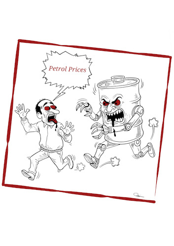 Cartoon: Petrol Prices (medium) by sally cartoonist tagged prtrol,oil,gasoline,crisis,market,economic,trade,sale,poverty,welfare,marketing,stock,prtrol,oil,gasoline,crisis,market,economic,trade,sale,poverty,welfare,marketing,stock