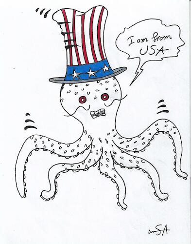 Cartoon: The USA (medium) by sally cartoonist tagged the,usa