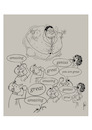 Cartoon: Excessive Praise (small) by sally cartoonist tagged praise,lob,great,großes,genius,genie,amazing,toll