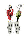 Cartoon: Love above the skyscraper (small) by sally cartoonist tagged love skyscraper adam eve sex relationship friendship gender newspaper magazine