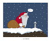 Cartoon: Berufsschwierigkeiten (small) by Flattermann tagged weihnachtsmann,weihnachten,geschenke,schornstein,schnee,shit,dach,winter,kalt