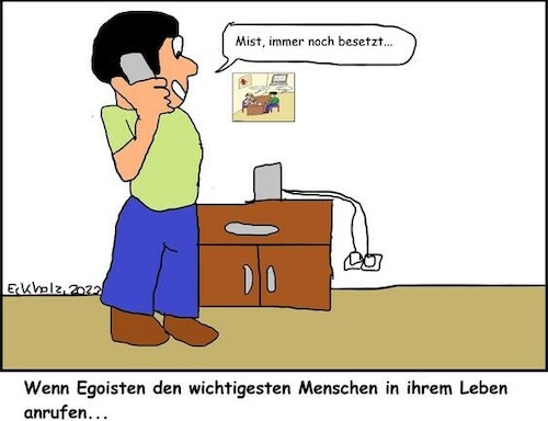 Cartoon: Egoist... (medium) by Stümper tagged egoist,selbstsucht,eigenliebe,gesellschaft,telefon,kommikation,narzissmus