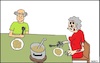 Cartoon: Suppe... (small) by Stümper tagged trennungsangst,tod,psychiatrie,gesundheit,mann,frau,ehe,suppe,schmerz