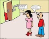 Cartoon: Vorsichtsmaßnahme... (small) by Stümper tagged misstrauen,paranoia,vorsicht,angst,mann,frau,ehe