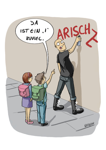 Cartoon: Ein Buchstabe zuviel (medium) by SandraNabbefeld tagged cartoon,cartoonist,cartooning,humor,satire,noafd,keinenmillimeternachrechts,demokratie,kinder,schulkinder,bildung,aufklärung,neofaschismus,rechtehetze,gegenrechts,geschlossengegenrechts,sandranabbefeld,nabbefeld,nabbefeldcartoon,cartoonlobby,rheinischehumorverwaltung,cartoon,cartoonist,cartooning,humor,satire,noafd,keinenmillimeternachrechts,demokratie,kinder,schulkinder,bildung,aufklärung,neofaschismus,rechtehetze,gegenrechts,geschlossengegenrechts,sandranabbefeld,nabbefeld,nabbefeldcartoon,cartoonlobby,rheinischehumorverwaltung