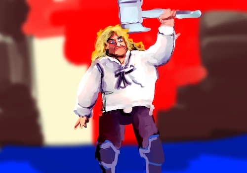 Cartoon: HECTOR THE KING (medium) by sal tagged cartoon