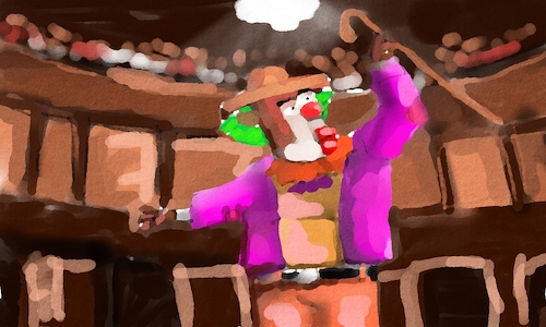 Cartoon: The clown (medium) by sal tagged clown,the,cartoon,illustration