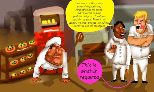 Cartoon: the super chef (medium) by sal tagged cartoon,super,chef