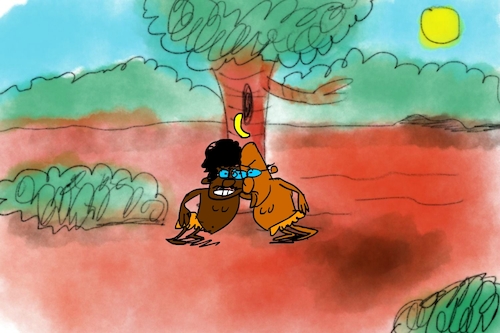 Cartoon: banana issue part3 (medium) by sal tagged cartoon,sal