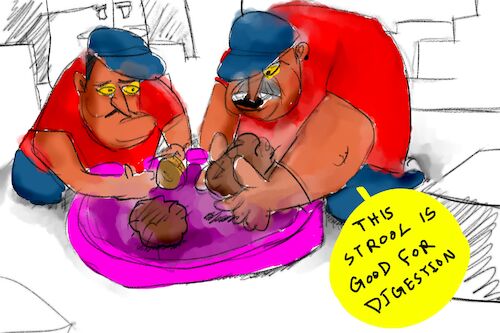 Cartoon: The chocolate ice cream (medium) by sal tagged cartoons,sal