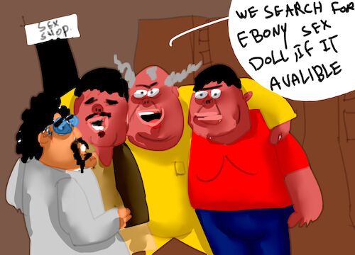 Cartoon: THE FATHFUL MEN (medium) by sal tagged cartoon