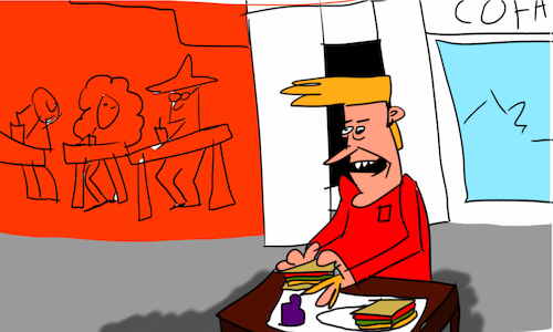 Cartoon: the kosh kosh dance part2 (medium) by sal tagged cartoon,comic,story,the,kosh,dance