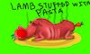 Cartoon: lamb stuffed with pasta p1 (small) by sal tagged cartoon