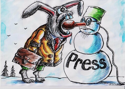 Cartoon: Press (medium) by Siminoga Vadim tagged censorship,press,corruption,elections,power