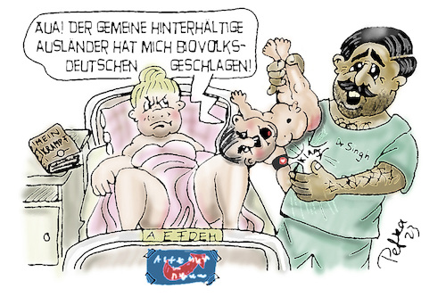 Cartoon: AFD Jugend (medium) by pefka tagged afd,jugend,ja,verfassungsschutz,rechtsextrem