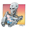 Cartoon: It was not as if we didnt know (small) by Grethen tagged ai,ki,ia,chatgpt,terminator,technology