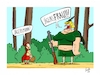 Cartoon: Trans im Wald (small) by Toonster tagged jäger,rotkäppchen,lgbtq,trans,wald,baum,bäume,busch,flinte,waffe,umhang,märchen