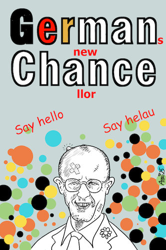 Cartoon: Germans new Chance-llor (medium) by Arni tagged kanzler,germany,deutschland,merz,friedrich,cdu,csu,spd,wahl,choice,second,zweite,bundestag,kanzler,germany,deutschland,merz,friedrich,cdu,csu,spd,wahl,choice,second,zweite,bundestag
