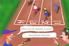 Cartoon: Schnelle Deutsche (small) by Arni tagged deutscher,michel,gehorsam,sport,laufen,leichtathletik,sportler,rennen,erster,gewinner,gewinnen,pokal