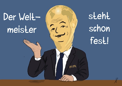 Cartoon: Gewinner der WM (medium) by Gabi Horvath tagged weltmeisterschaft,fussball,wm,usa,mexiko,kanada,fifa,infantino,trump,weltmeisterschaft,fussball,wm,usa,mexiko,kanada,fifa,infantino,trump