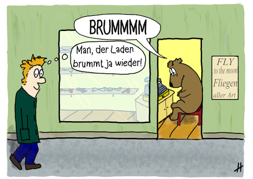 Cartoon: Wenns brummt... (medium) by Gabi Horvath tagged geschäft,interpretation
