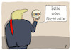 Cartoon: Das ist hier die Frage (small) by Gabi Horvath tagged trump,justiz,gericht,zölle,handel,konflikt,usa