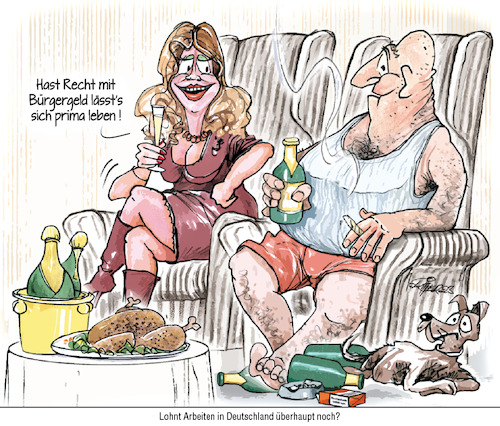 Cartoon: Bürgergeld (medium) by Ritter-Cartoons tagged ohne,worte
