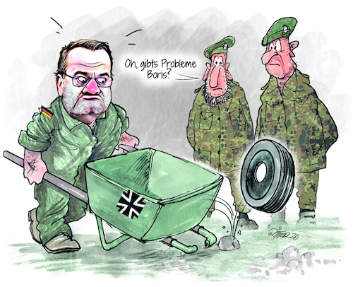 Cartoon: Bundeswehr (medium) by Ritter-Cartoons tagged boris,pistorius,stärkste,armee,europas,pressekarikaturen,und,cartoons,von,berthold,ritter,facebook,seite,ritterkarikaturen,boris,pistorius,stärkste,armee,europas,pressekarikaturen,und,cartoons,von,berthold,ritter,facebook,seite,ritterkarikaturen