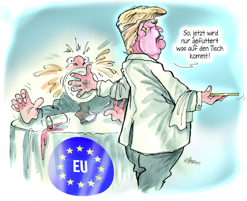 Cartoon: Ein paar Tage noch (medium) by Ritter-Cartoons tagged trump,eu,verhältnis,europa,usa,bündnispartner,nato,trump,eu,verhältnis,europa,usa,bündnispartner,nato