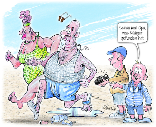 Cartoon: Explosives (medium) by Ritter-Cartoons tagged strandgut,rheinpegel,kinder,opa,pressekarikaturen,und,cartoons,von,berthold,ritter,auch,bei,facebook,unter,ritterkarikaturen,strandgut,rheinpegel,kinder,opa,pressekarikaturen,und,cartoons,von,berthold,ritter,auch,bei,facebook,unter,ritterkarikaturen