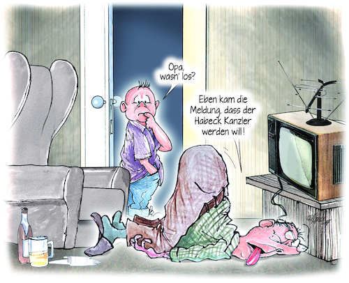 Cartoon: Kanzlerkandidaten (medium) by Ritter-Cartoons tagged robert,die,grüne,wärmepumpe,robert,die,grüne,wärmepumpe