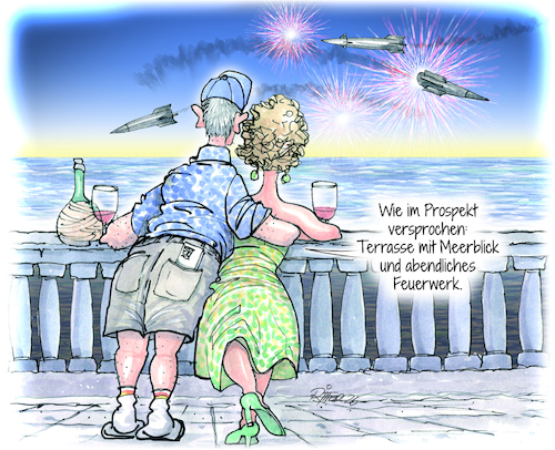 Cartoon: Nahosturlauber (medium) by Ritter-Cartoons tagged krieg,in,nahost,urlaub,presse,karikaturen,von,berthold,ritter,cartoons,krieg,in,nahost,urlaub,presse,karikaturen,von,berthold,ritter,cartoons